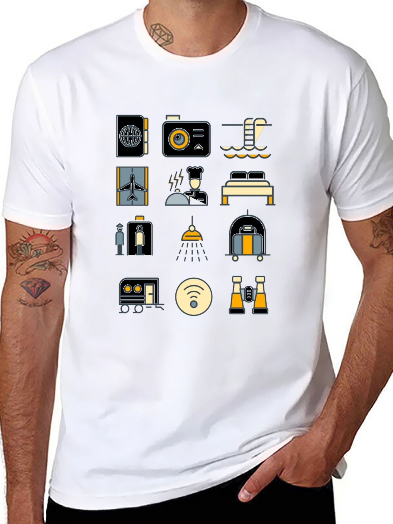 Travel Icon T-Shirt - Vacation Ready Style