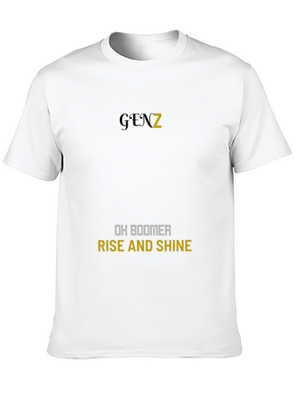 Gen Z Rise and Shine Black T-Shirt