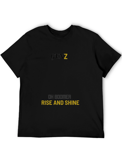 Gen Z Rise and Shine Black T-Shirt