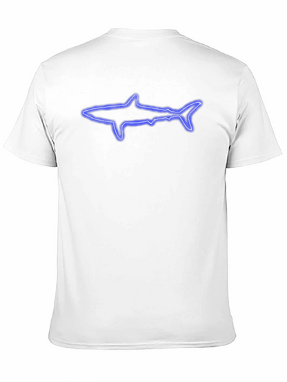 Neon Shark Graphic Black T-Shirt