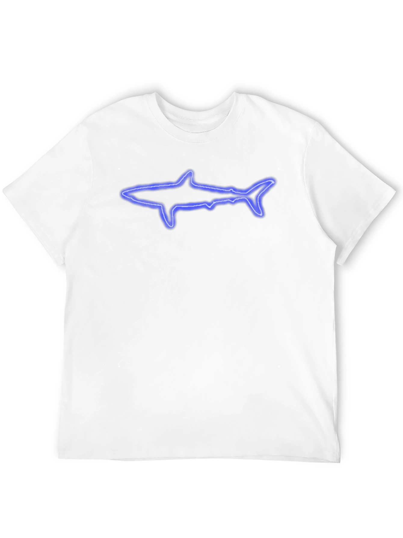 Neon Shark Graphic Black T-Shirt