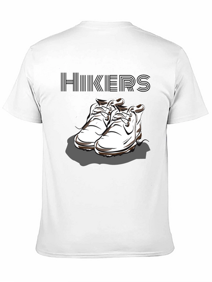 Hikers Black T-Shirt with Hiking Boots Design