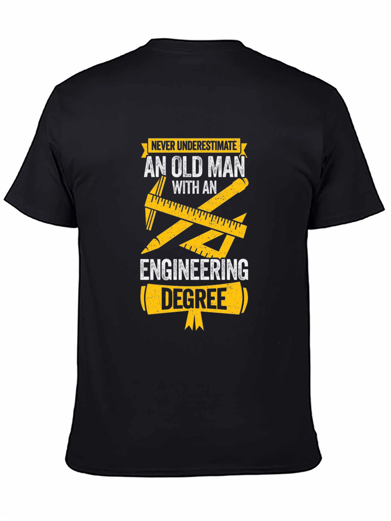 Old Man with Engineering Degree T-Shirt