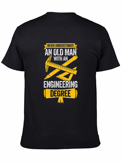 Old Man with Engineering Degree T-Shirt