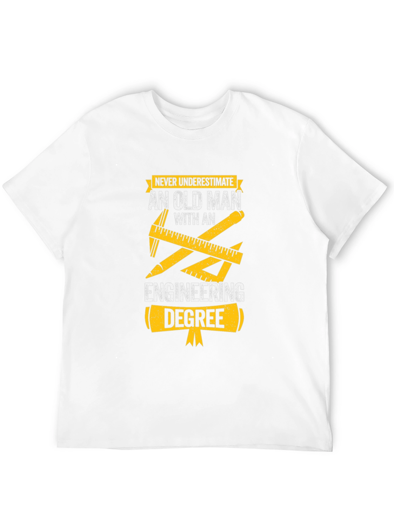 Old Man with Engineering Degree T-Shirt