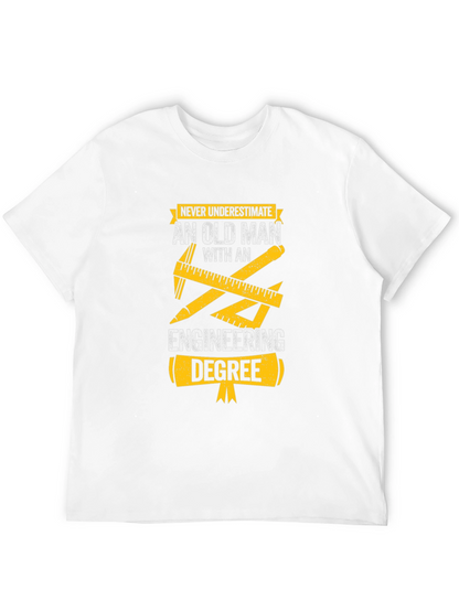 Old Man with Engineering Degree T-Shirt