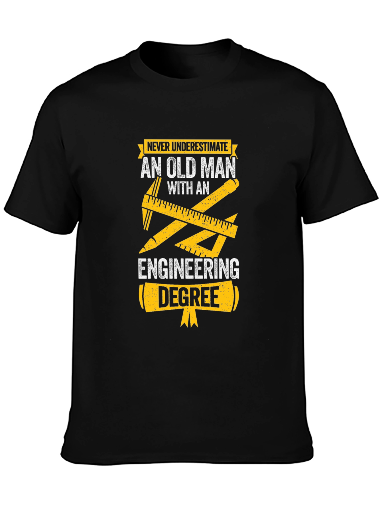 Old Man with Engineering Degree T-Shirt