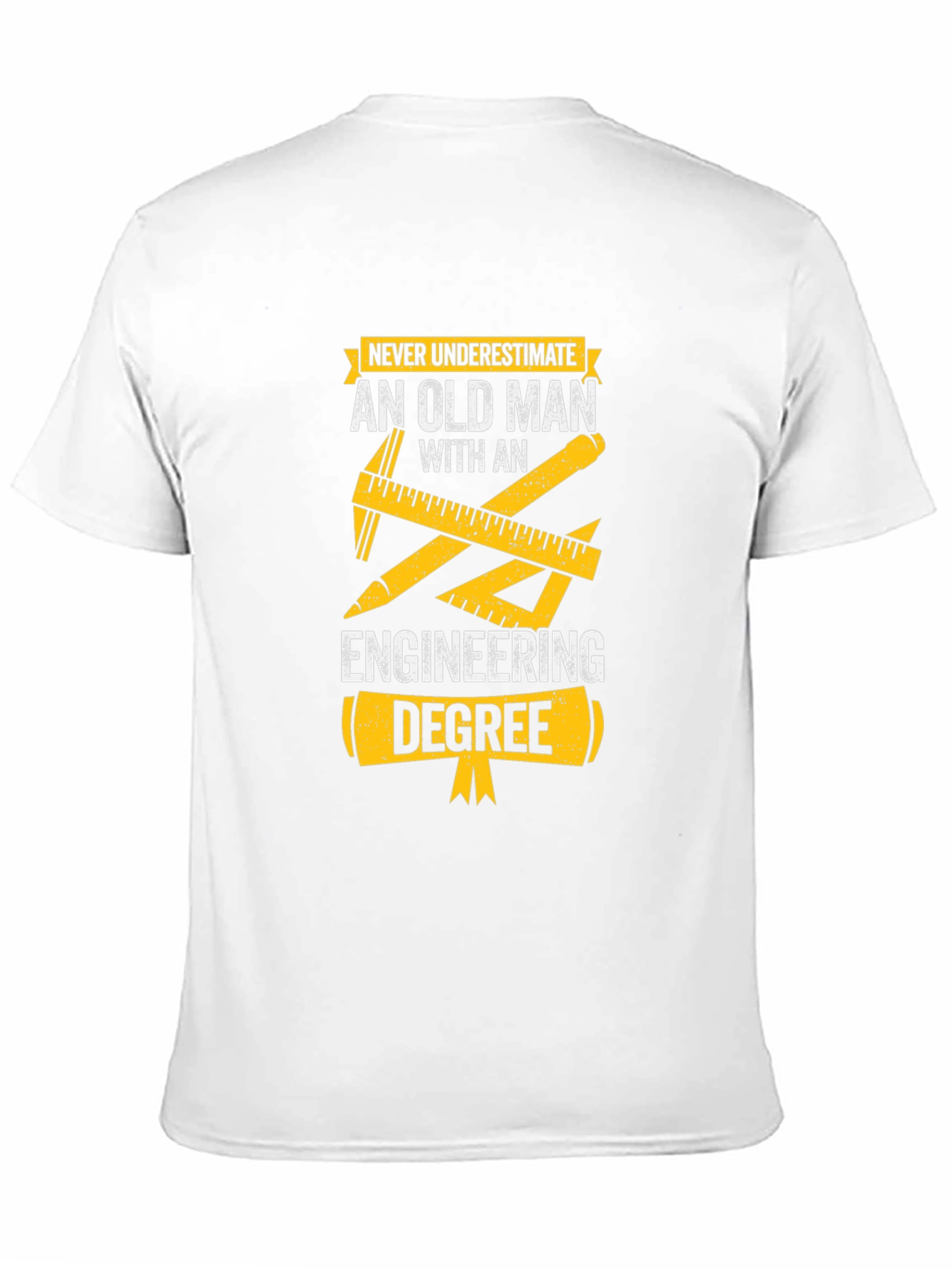 Old Man with Engineering Degree T-Shirt