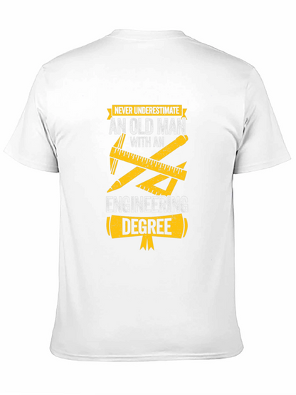 Old Man with Engineering Degree T-Shirt