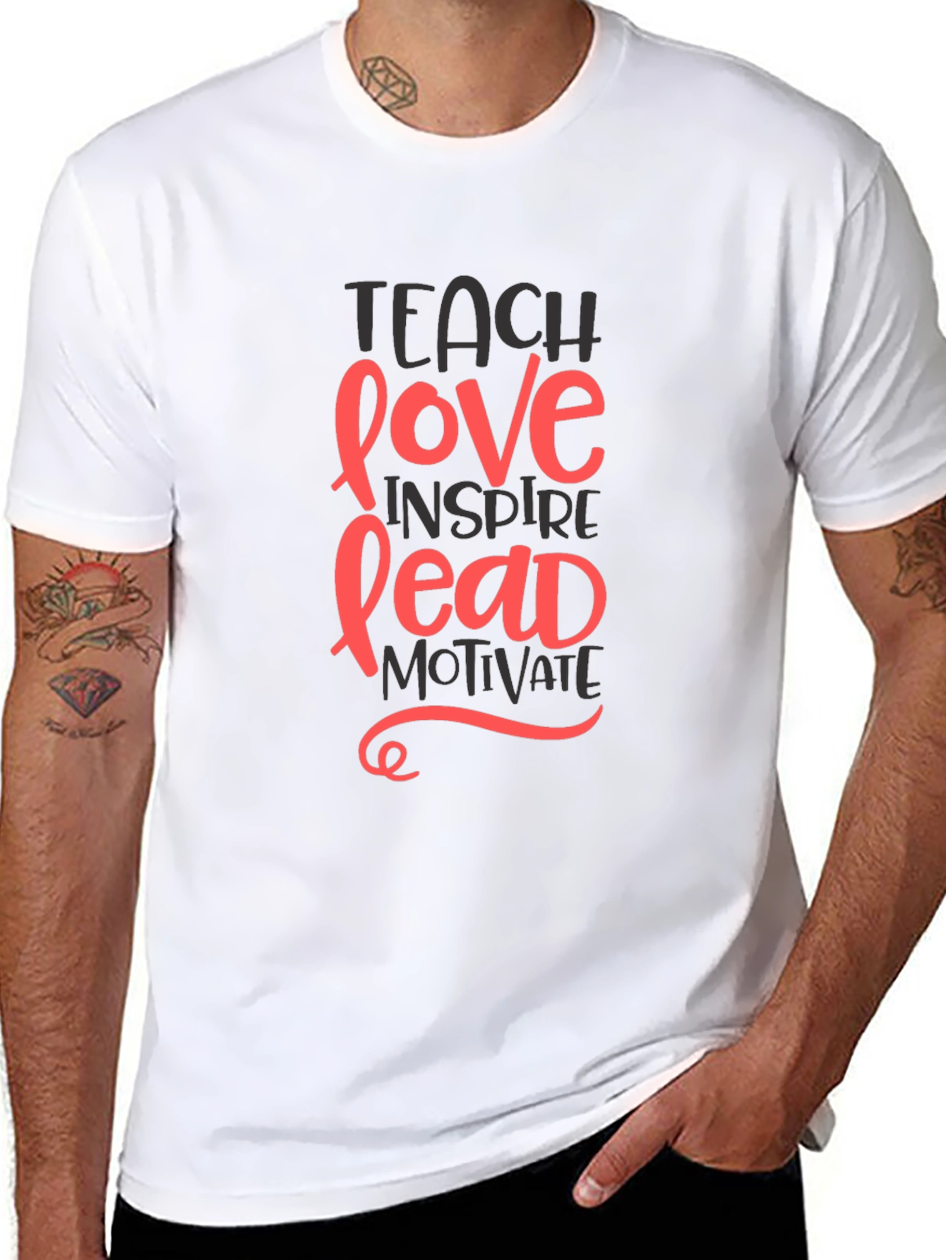 Inspiring Teach Love Lead Graphic Tee