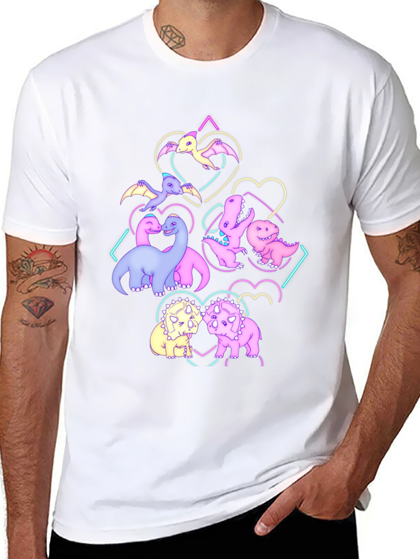 Dino Love T-Shirt - Cute Dinosaur Graphic Tee