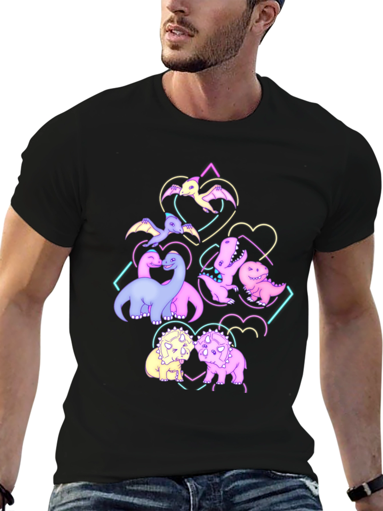Dino Love T-Shirt - Cute Dinosaur Graphic Tee