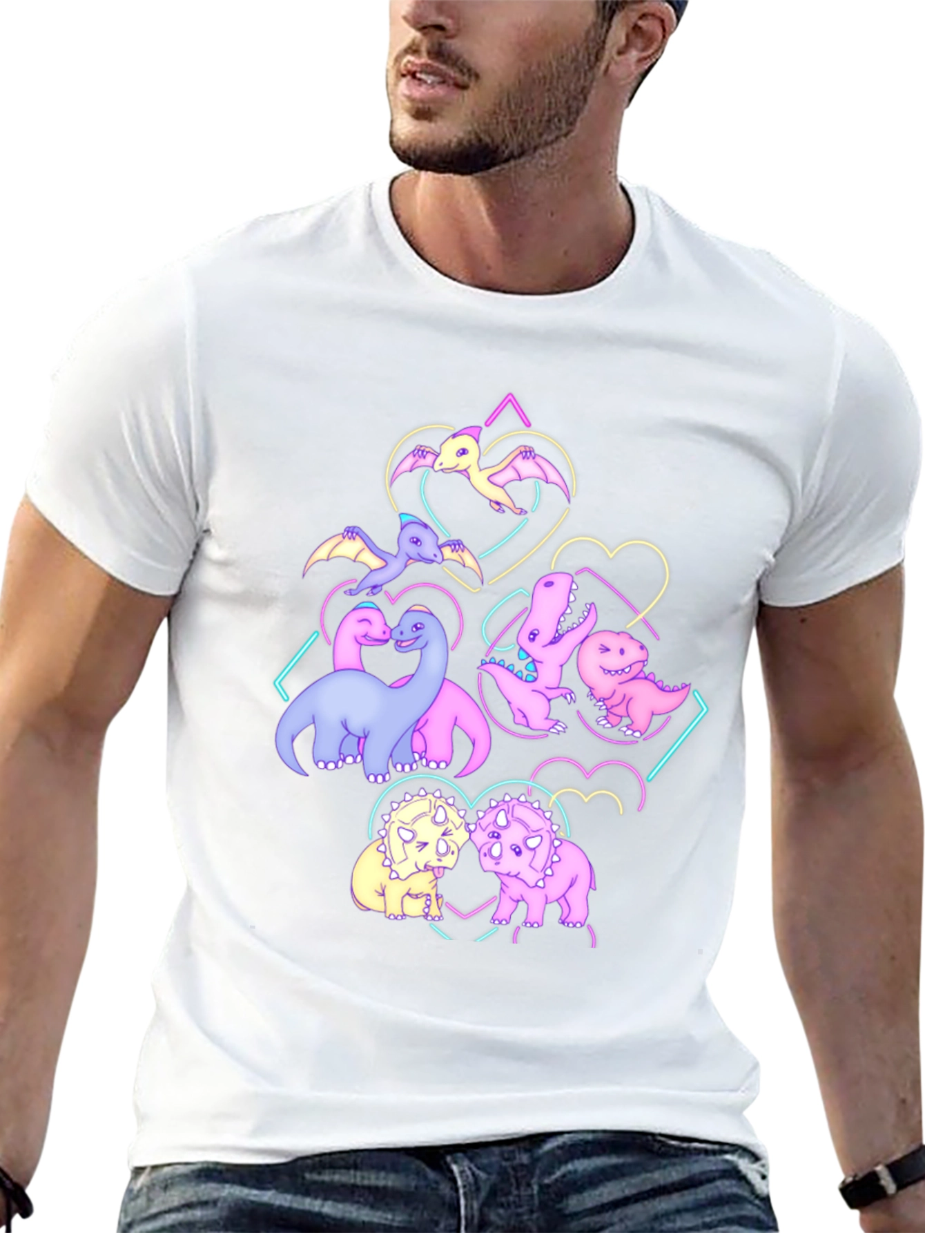 Dino Love T-Shirt - Cute Dinosaur Graphic Tee