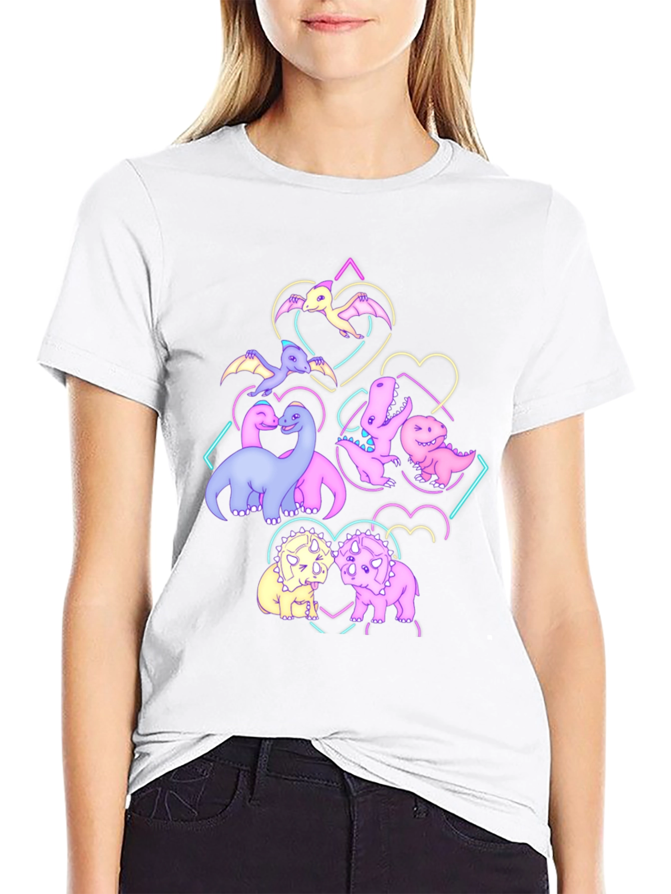 Dino Love T-Shirt - Cute Dinosaur Graphic Tee