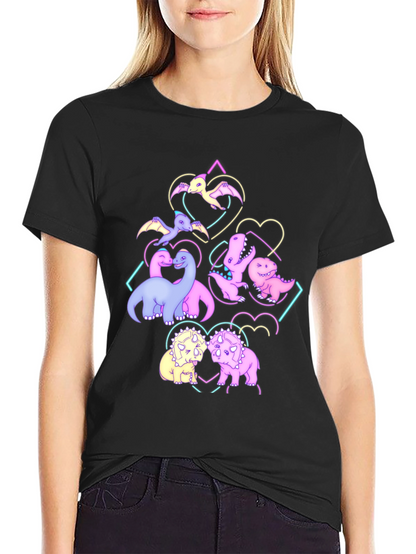 Dino Love T-Shirt - Cute Dinosaur Graphic Tee