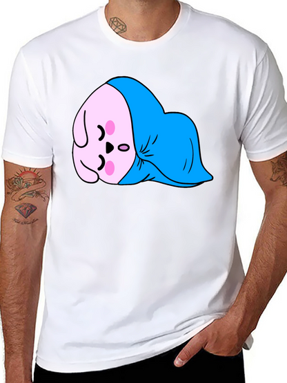 Cute Sleeping Kawaii Character Black T-Shirt
