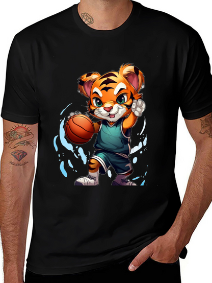 Basketball Tiger Graphic T-Shirt