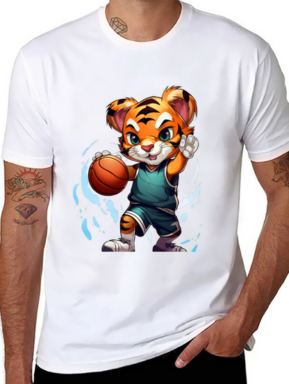 Basketball Tiger Graphic T-Shirt