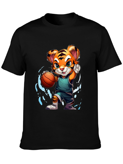 Basketball Tiger Graphic T-Shirt