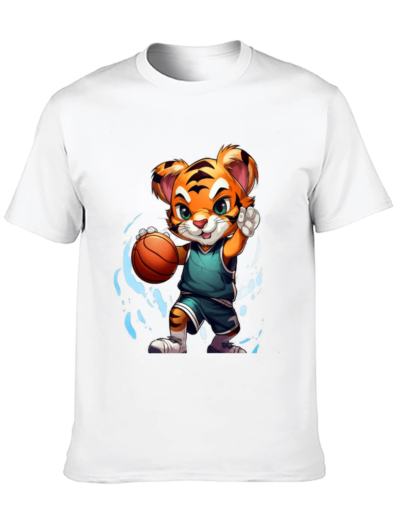 Basketball Tiger Graphic T-Shirt