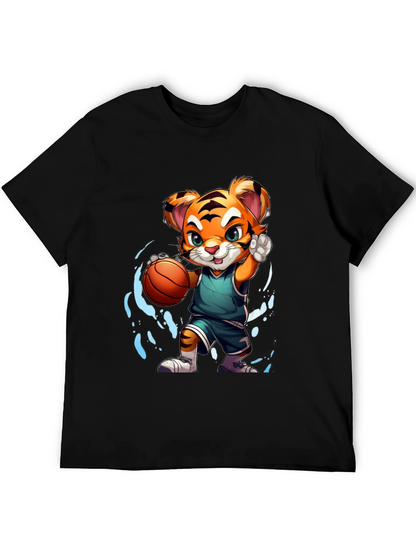 Basketball Tiger Graphic T-Shirt