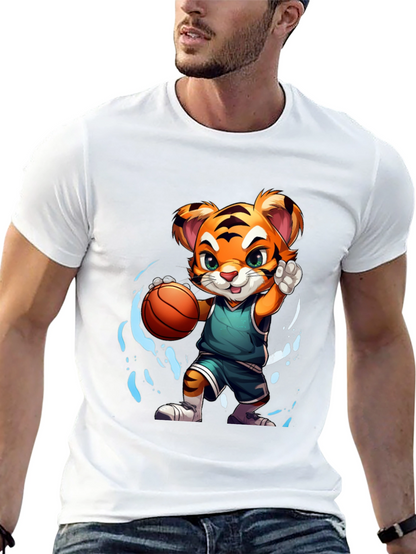 Basketball Tiger Graphic T-Shirt