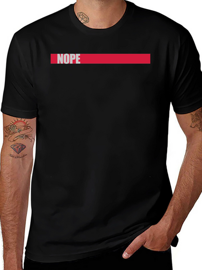 Nope Graphic Tee - Casual Black Cotton T-Shirt
