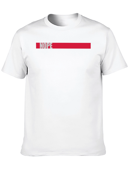 Nope Graphic Tee - Casual Black Cotton T-Shirt