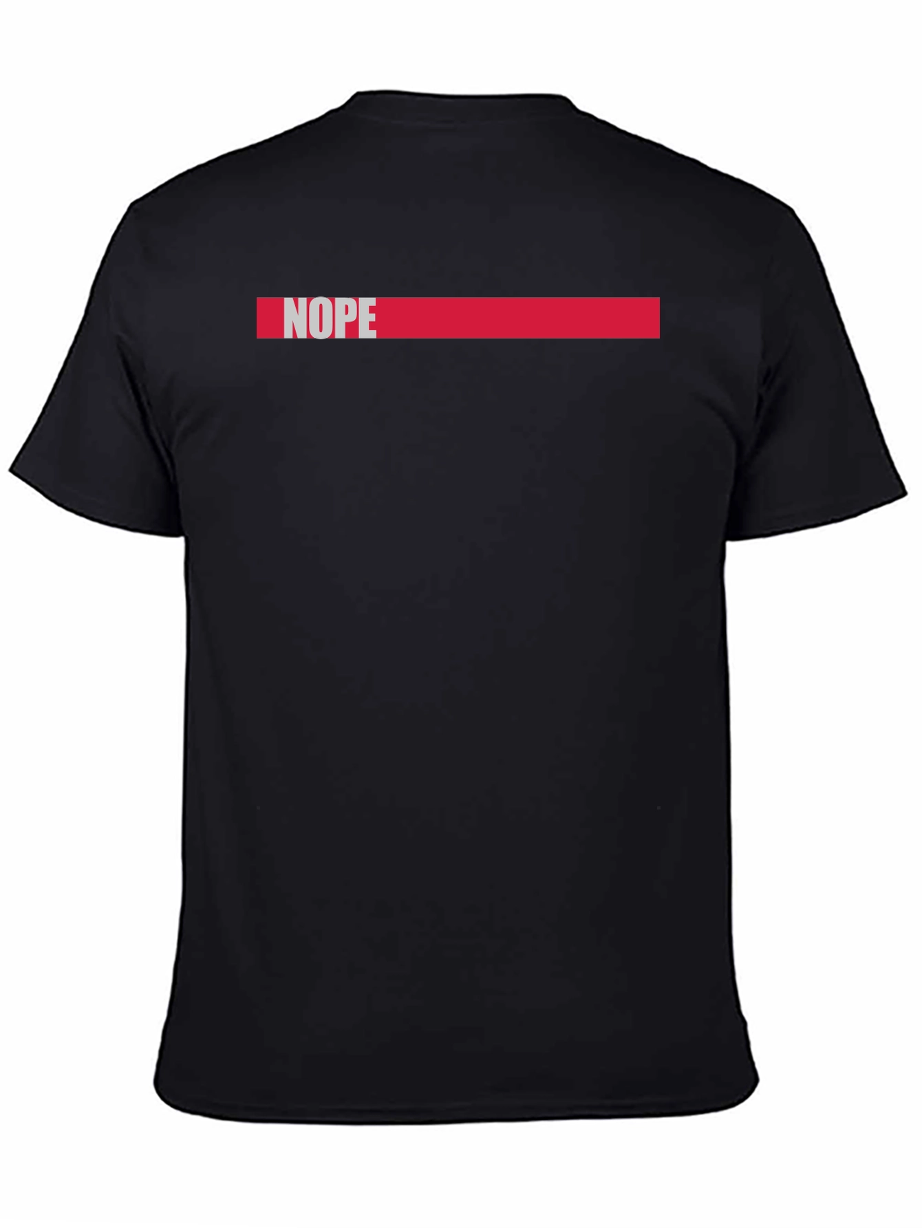 Nope Graphic Tee - Casual Black Cotton T-Shirt