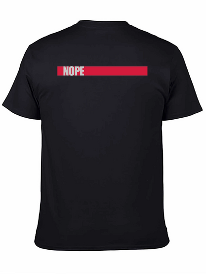 Nope Graphic Tee - Casual Black Cotton T-Shirt