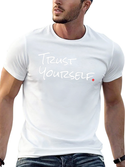 Trust Yourself Black Graphic Tee - Motivational