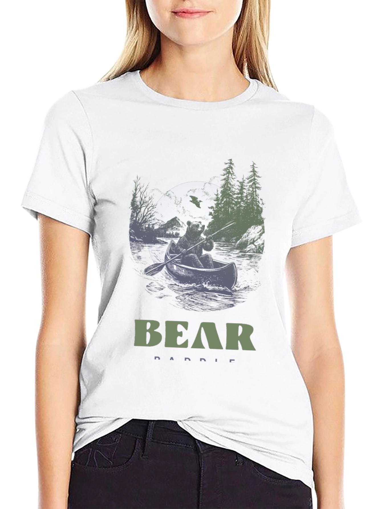 Bear Paddle T-Shirt - Nature Design