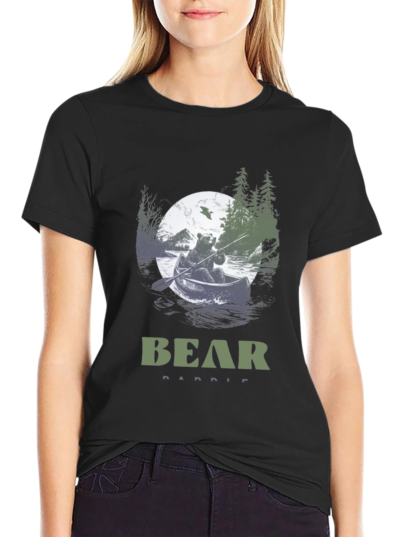Bear Paddle T-Shirt - Nature Design