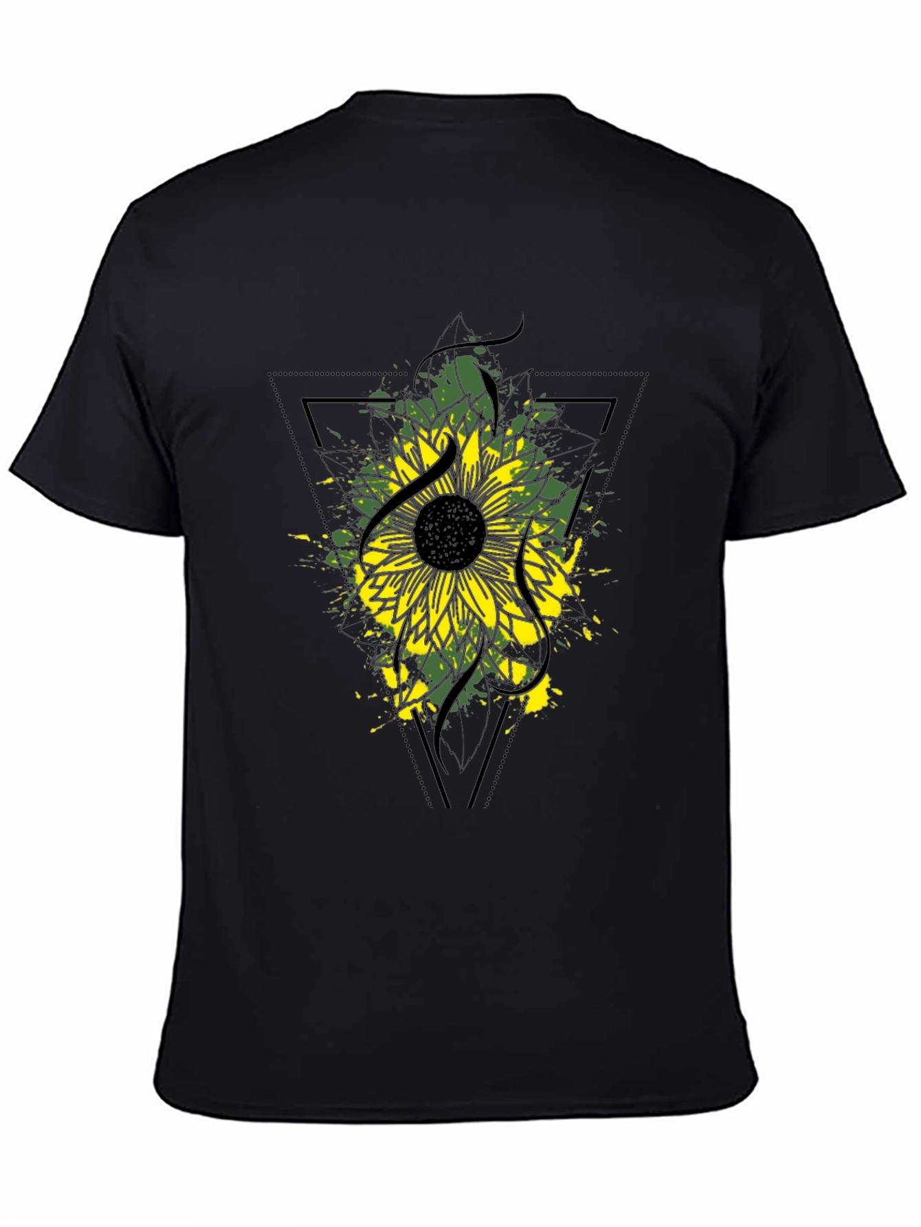 Sunflower Graphic Tee - Modern Black T-Shirt