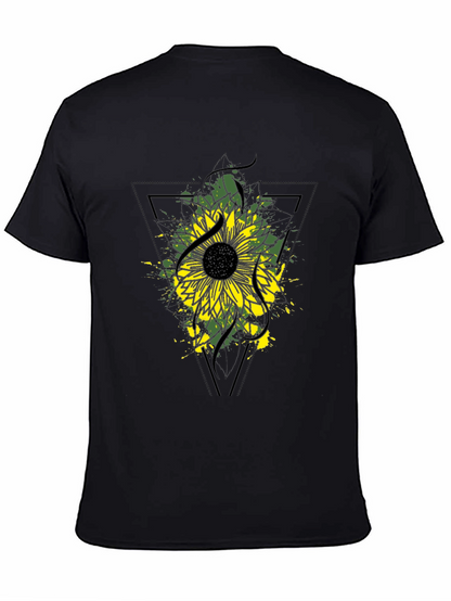 Sunflower Graphic Tee - Modern Black T-Shirt