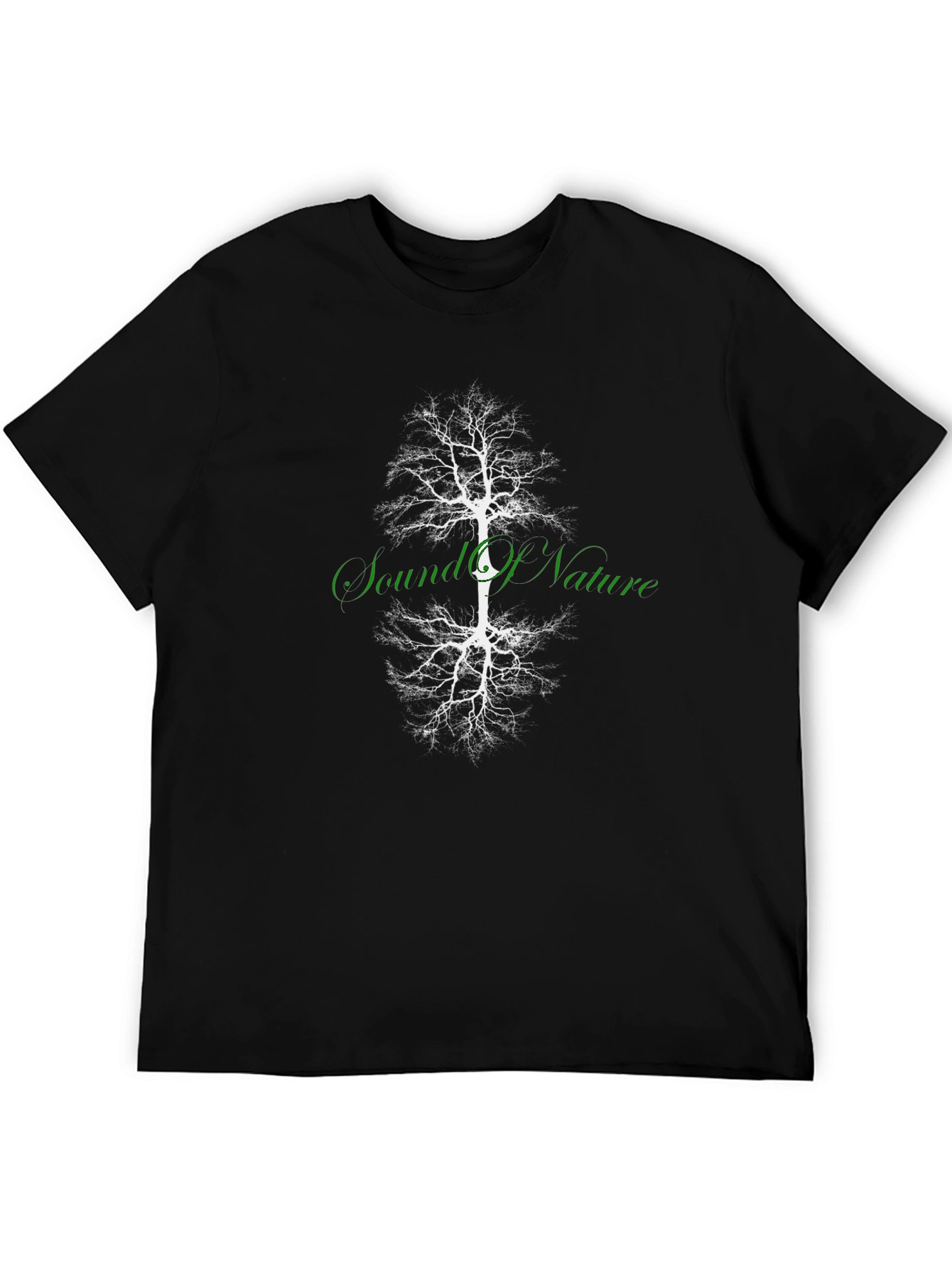 Sound of Nature Tree Graphic Black T-Shirt