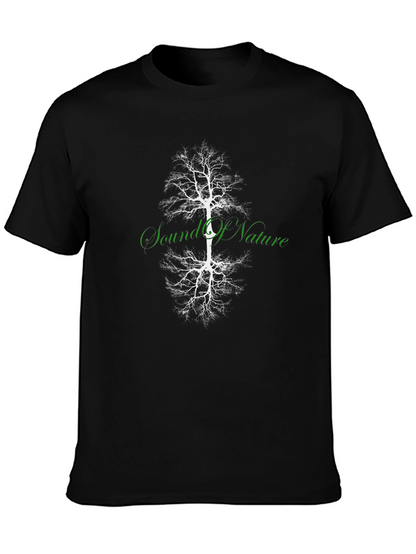 Sound of Nature Tree Graphic Black T-Shirt