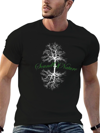 Sound of Nature Tree Graphic Black T-Shirt