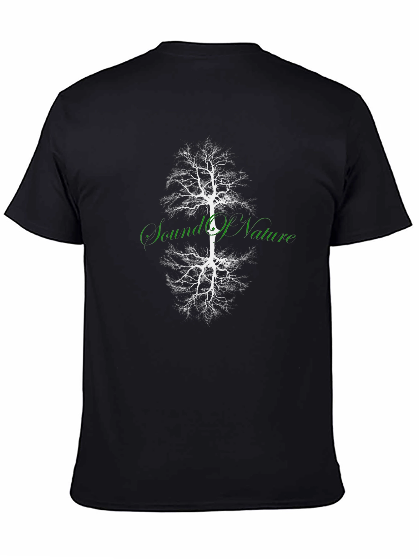 Sound of Nature Tree Graphic Black T-Shirt