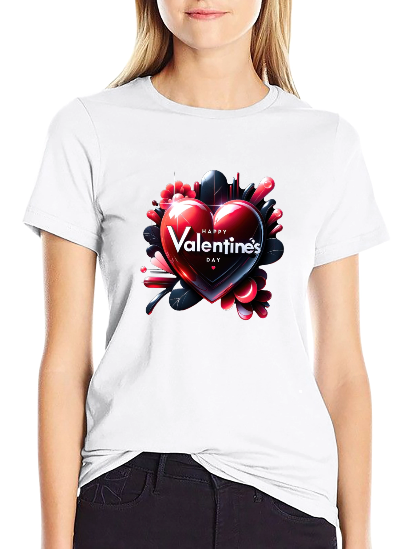 Valentines Day Heart Graphic T-Shirt