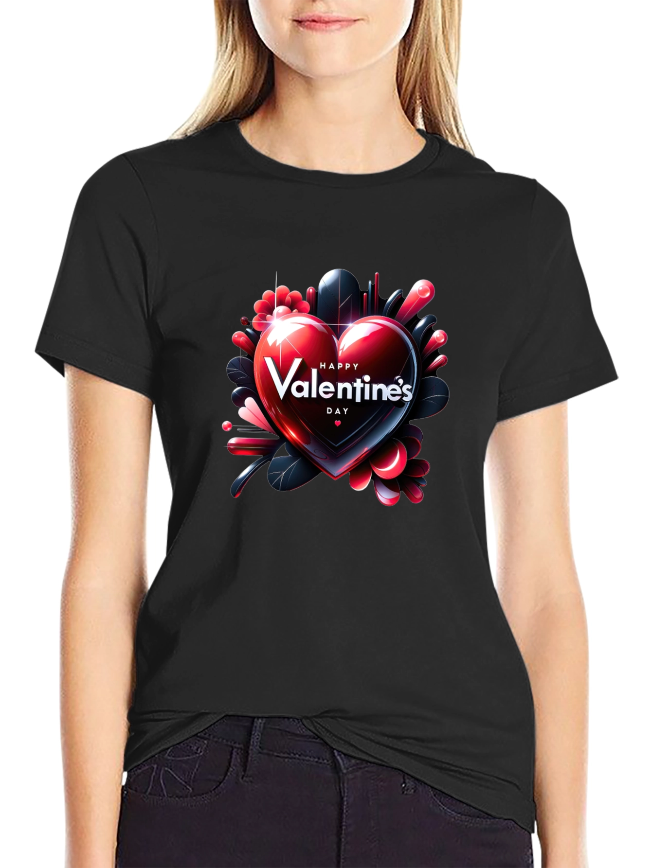 Valentines Day Heart Graphic T-Shirt