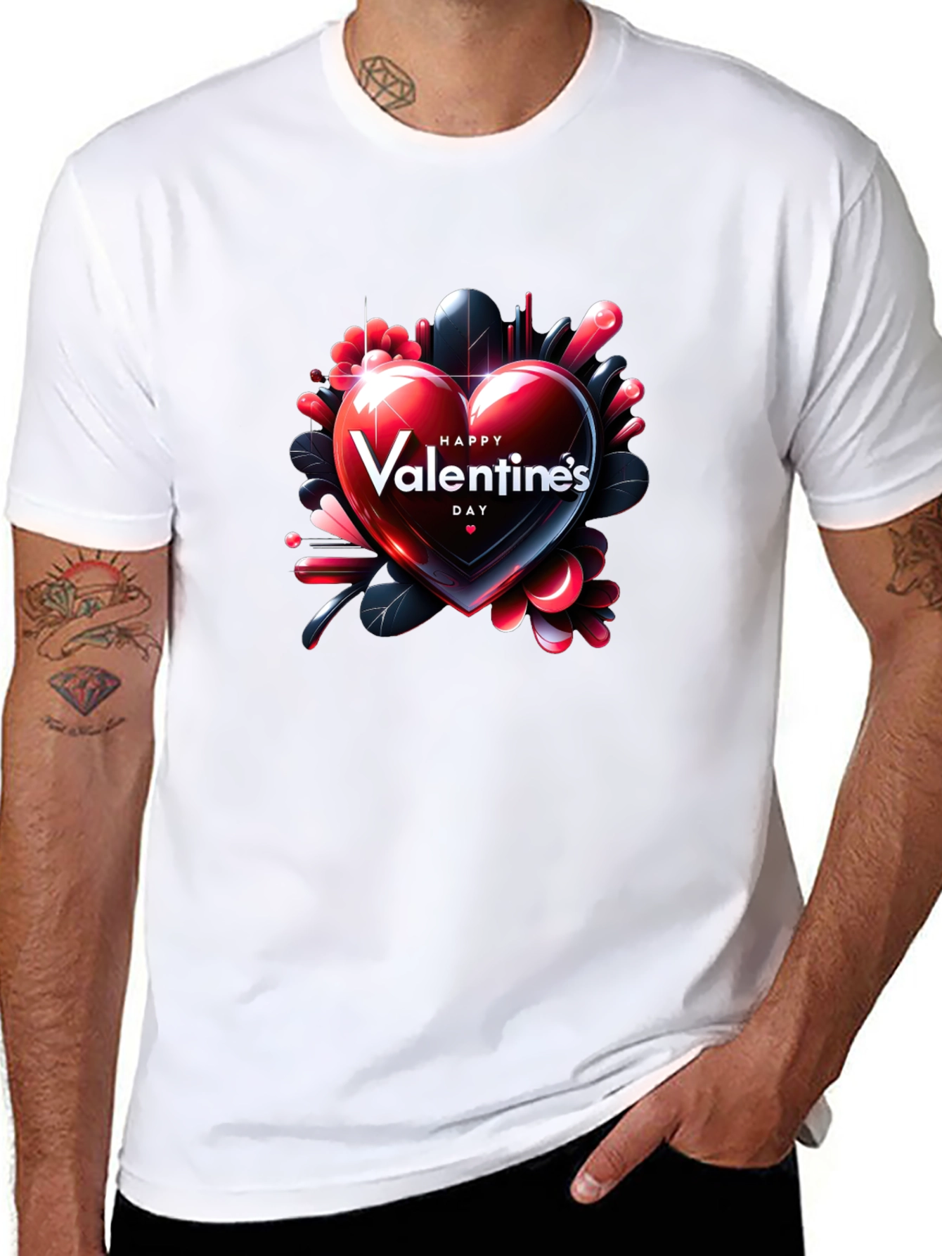 Valentines Day Heart Graphic T-Shirt
