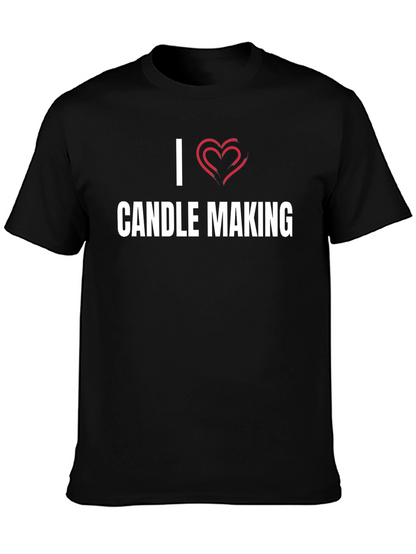 I Heart Candle Making T-Shirt - Black