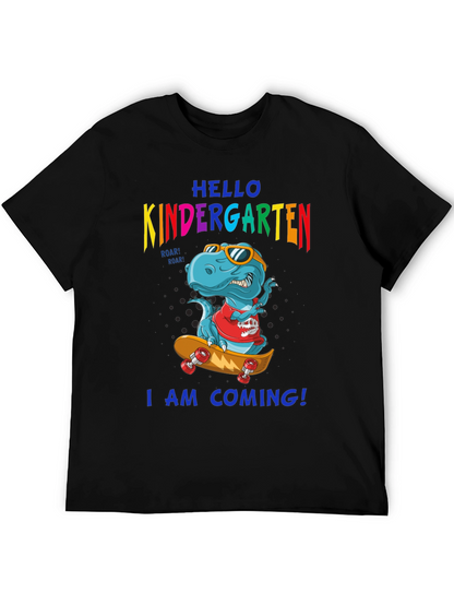 Hello Kindergarten T-Shirt Dinosaur Skateboard