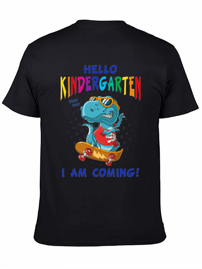 Hello Kindergarten T-Shirt Dinosaur Skateboard
