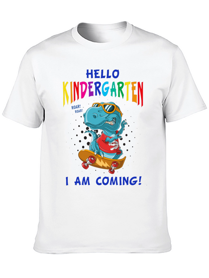 Hello Kindergarten T-Shirt Dinosaur Skateboard