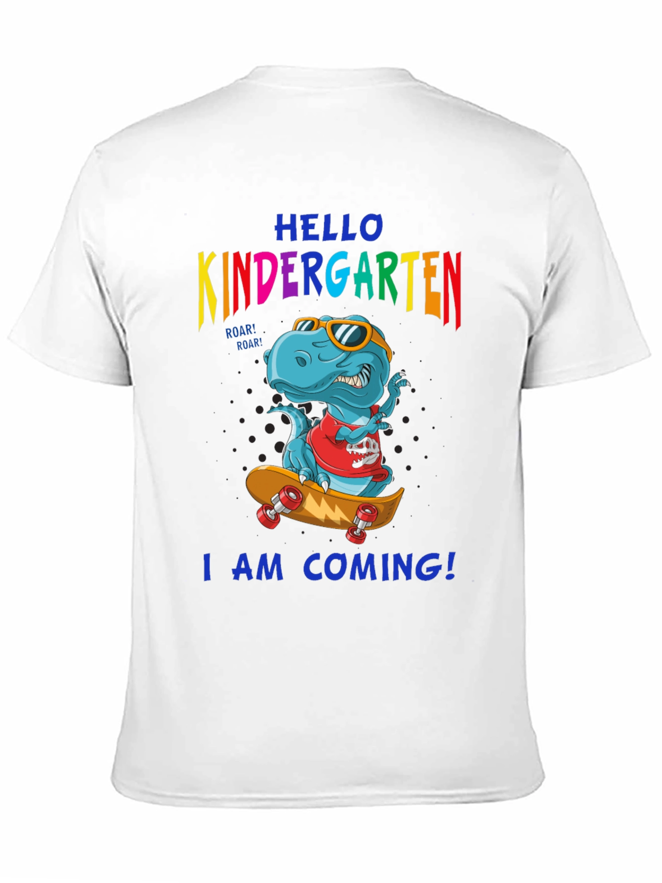 Hello Kindergarten T-Shirt Dinosaur Skateboard