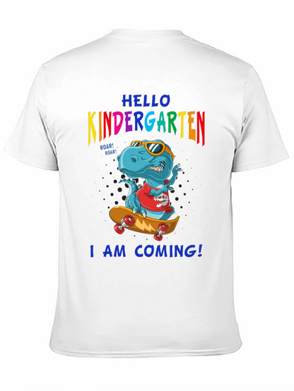 Hello Kindergarten T-Shirt Dinosaur Skateboard