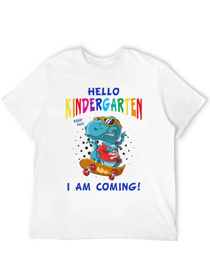 Hello Kindergarten T-Shirt Dinosaur Skateboard