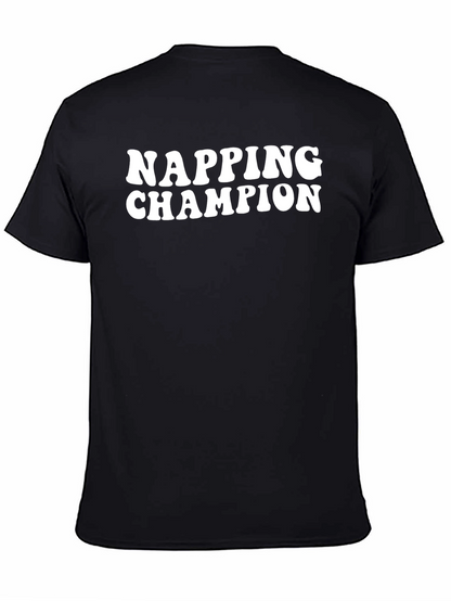Napping Champion Black Graphic T-Shirt